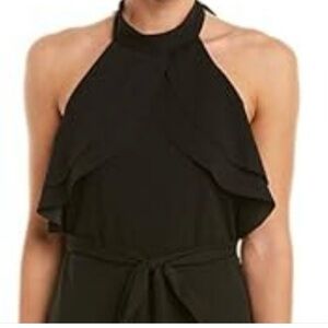 Elegant Black Halter Jumpsuit- BeBe